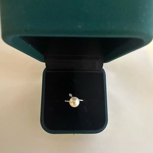 Fresh water pearl ring, 925 silver